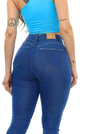 Calça Jeans Feminina Skinny Azul Claro  Blogueira Tendência Moda