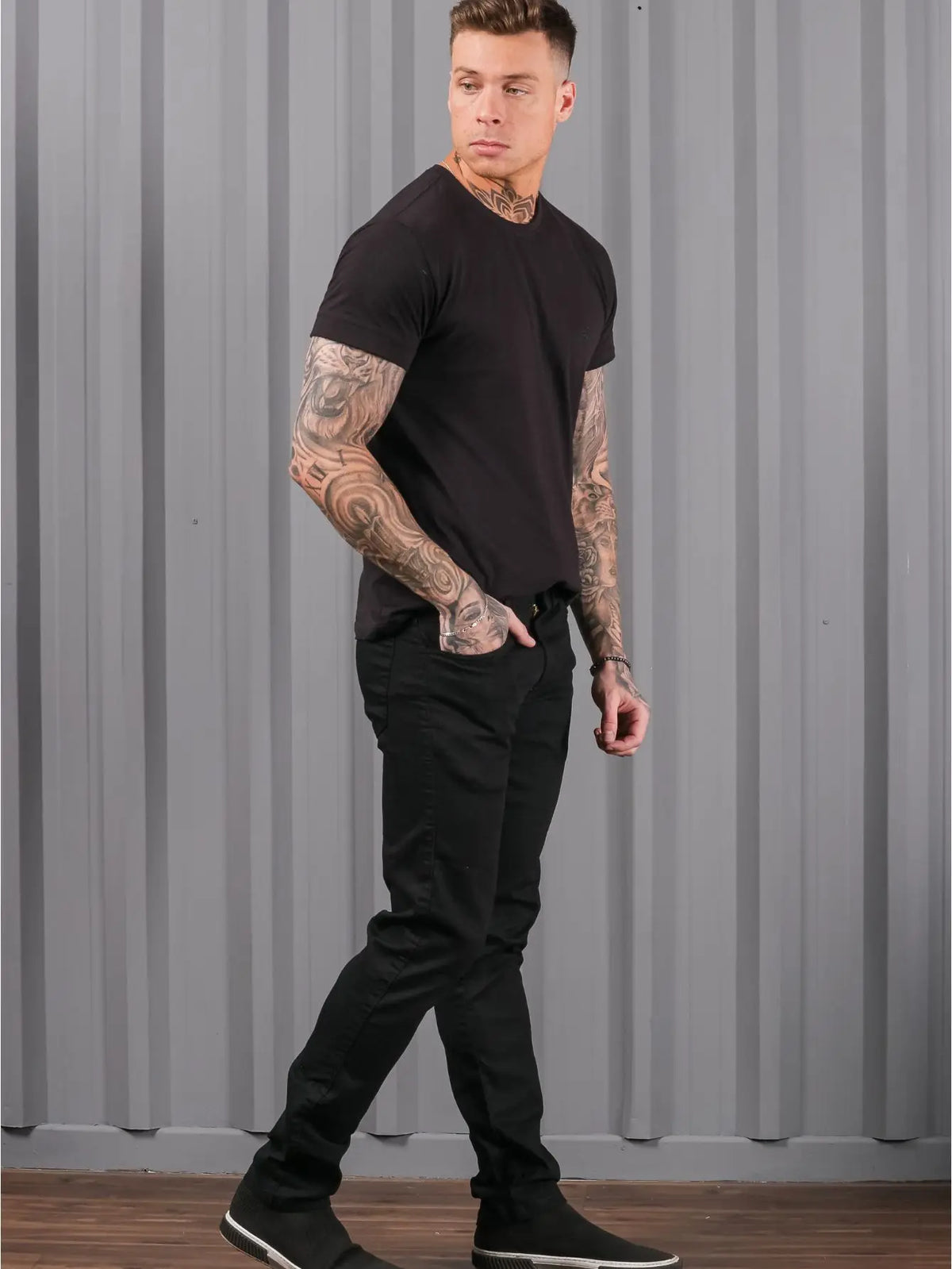 Calça Masculina Skinny Preta