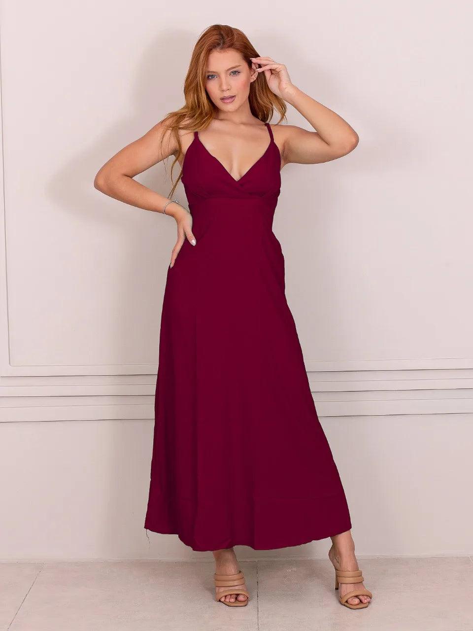 Vestido Longo de Laço