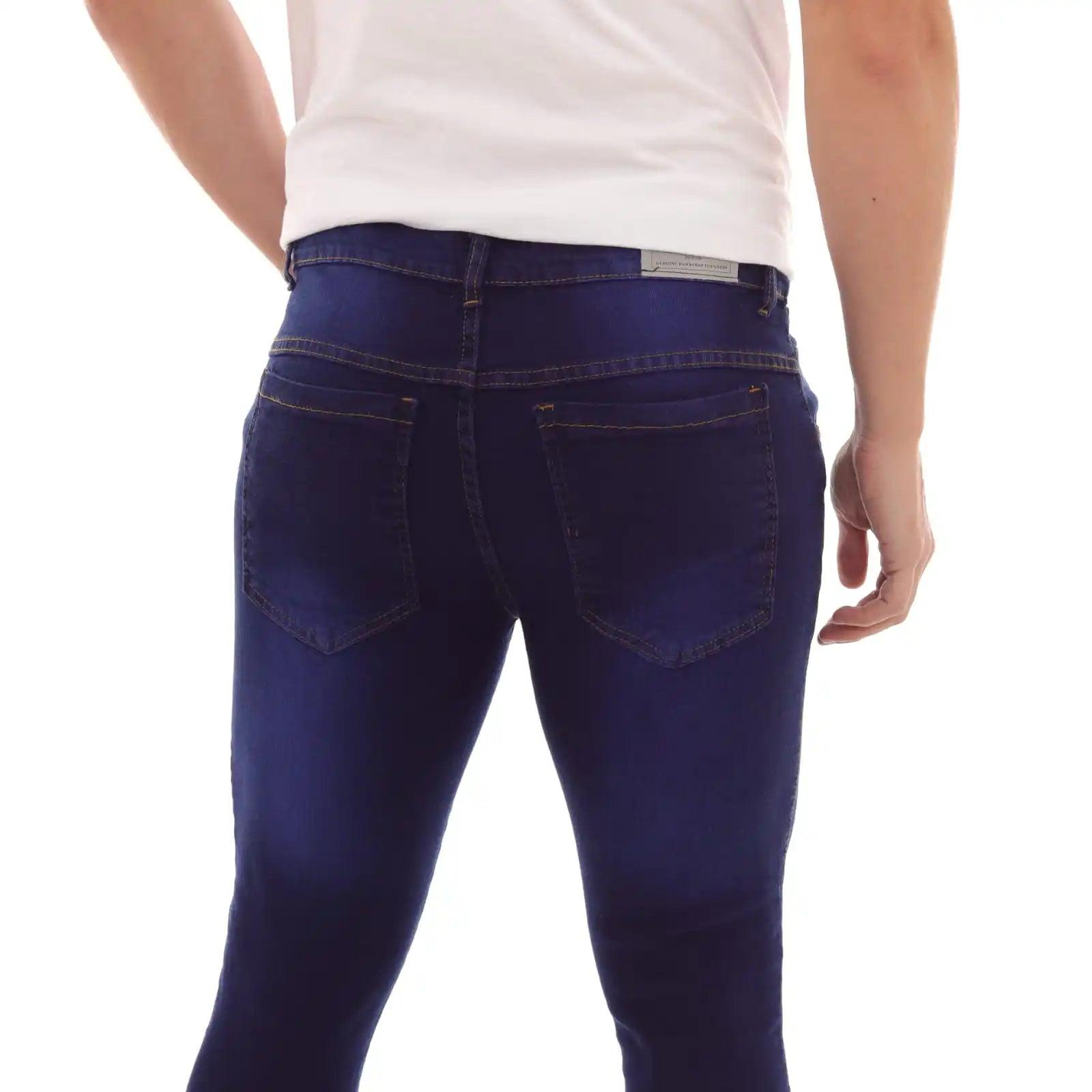 Calça Jeans Super Skinny Masculina Azul Escuro – Milaa