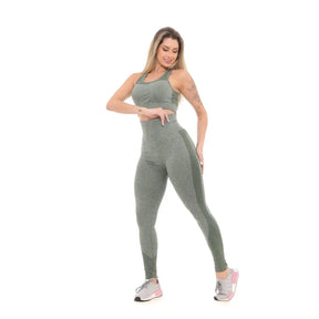 Calça Legging Fitness Feminina Cintura Alta Verde Militar - Milaa