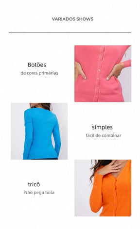 Cardigan Feminino de Inverno