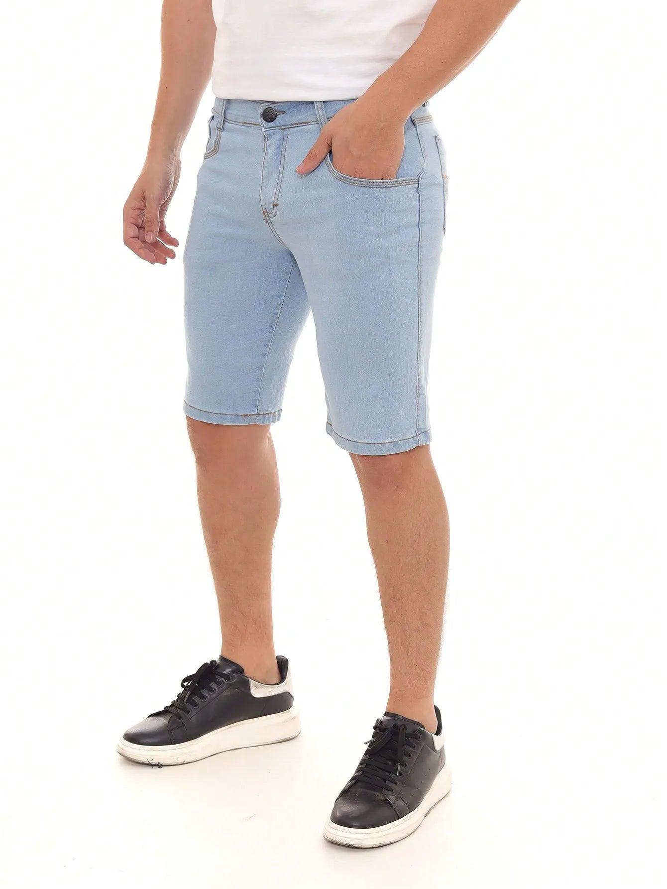 Bermuda Jeans Masculina Lavagem Clara