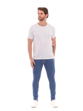 Calça Jeans Masculina Super Skinny Lavagem Média