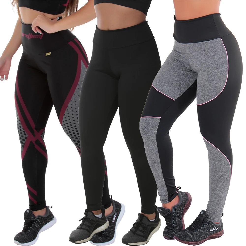 Kit 3 Leggings Não Transparente para Academia