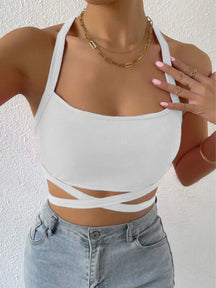 Top Cropped Feminino com Amarração