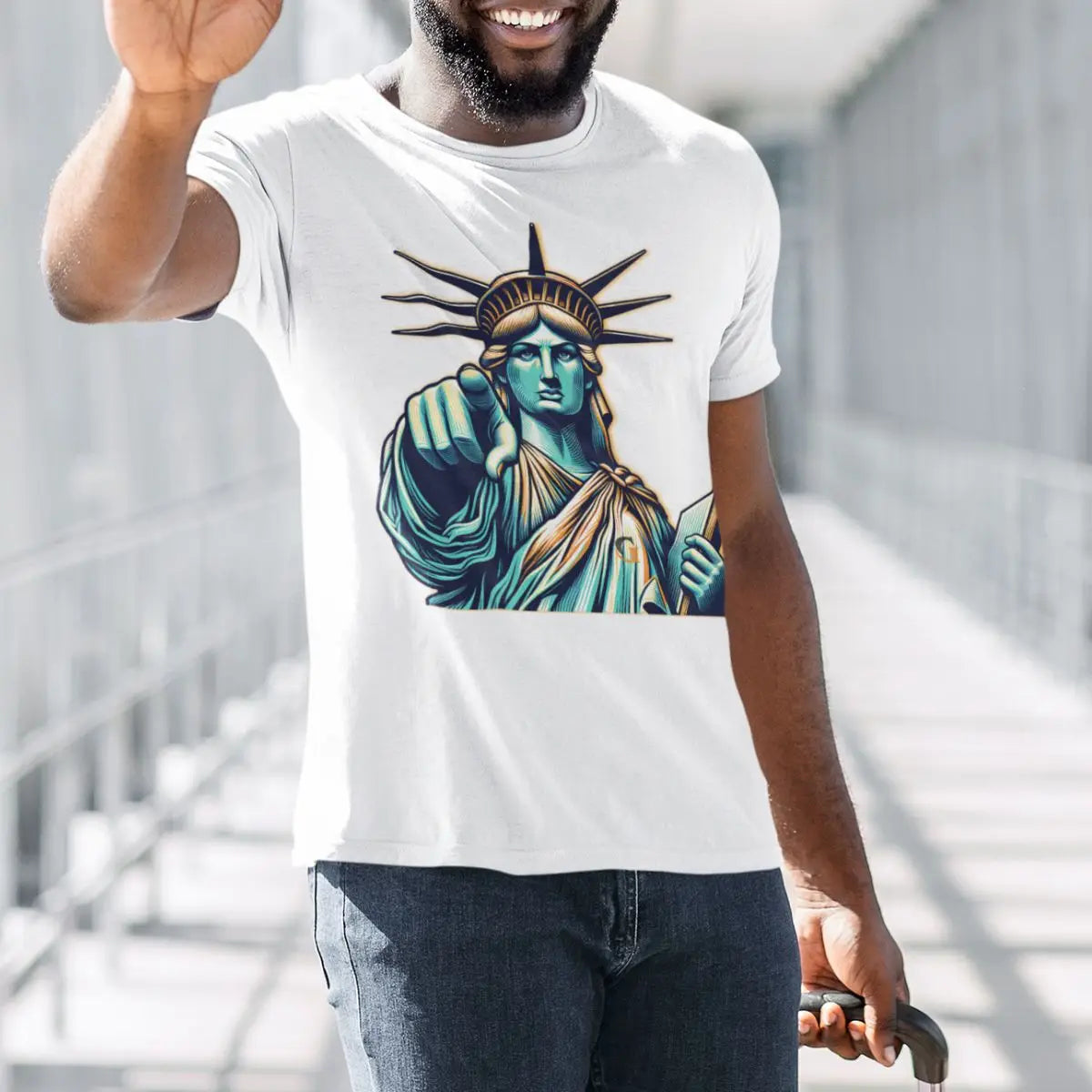 Camisa Masculina Básica GuGi Statue Of Liberty