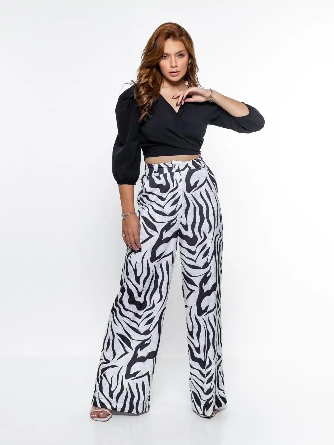 Calça de Alfaiataria de Zebra