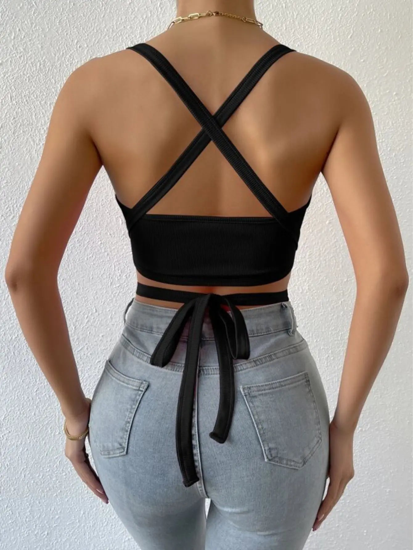 Top Cropped Feminino com Amarração