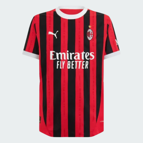 Camisa AC Milan 24/25 HOME Torcedor Masculina Preto+Vermelho