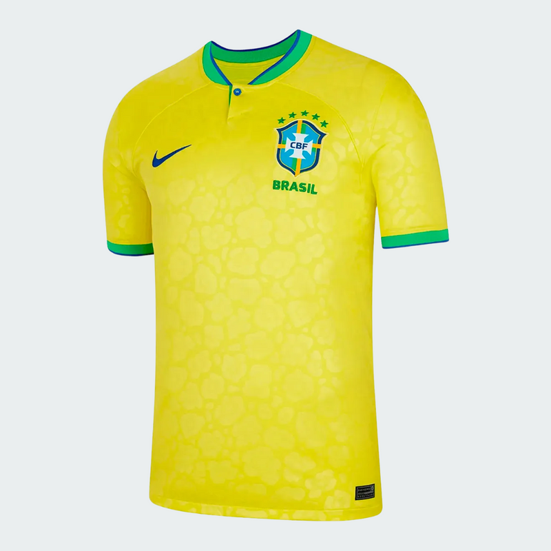 Camisa Brasil I 2022/23 Nike Torcedor Pro Masculina Amarelo