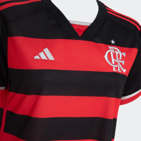Camisa Flamengo I 2024 Feminina Torcedora Preto+Vermelho