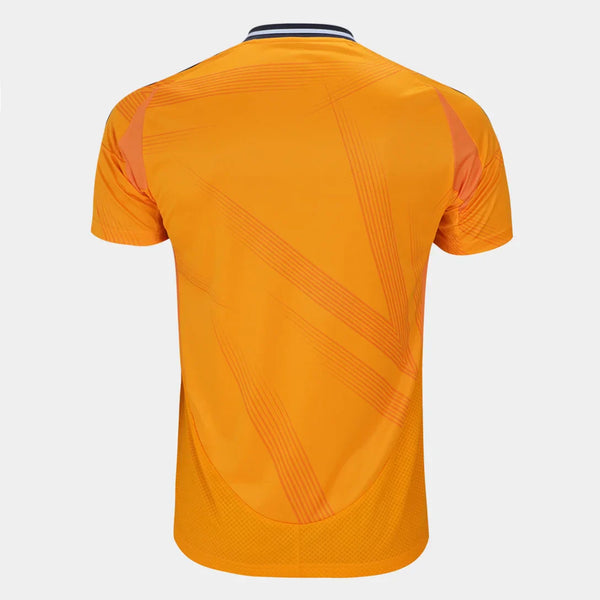Camisa Real Madrid 2025 Adidas Away Masculina Torcedor Laranja