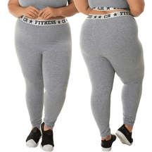 Kit com 2 Leggings Plus Size Elásticas - Cintura Alta