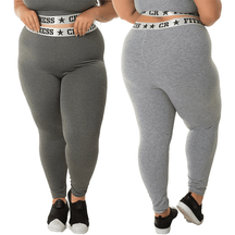 Kit com 2 Leggings Plus Size Elásticas - Cintura Alta