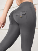 Legging Feminina Esportiva Cintura Alta com Bolsos