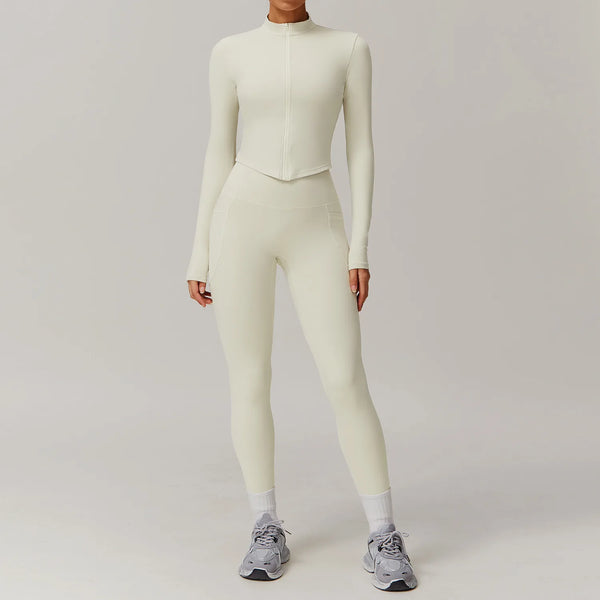 Top de Manga Longa + Legging com Bolsos