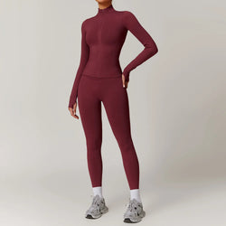 Jaqueta de Manga Longa + Legging Cintura Alta