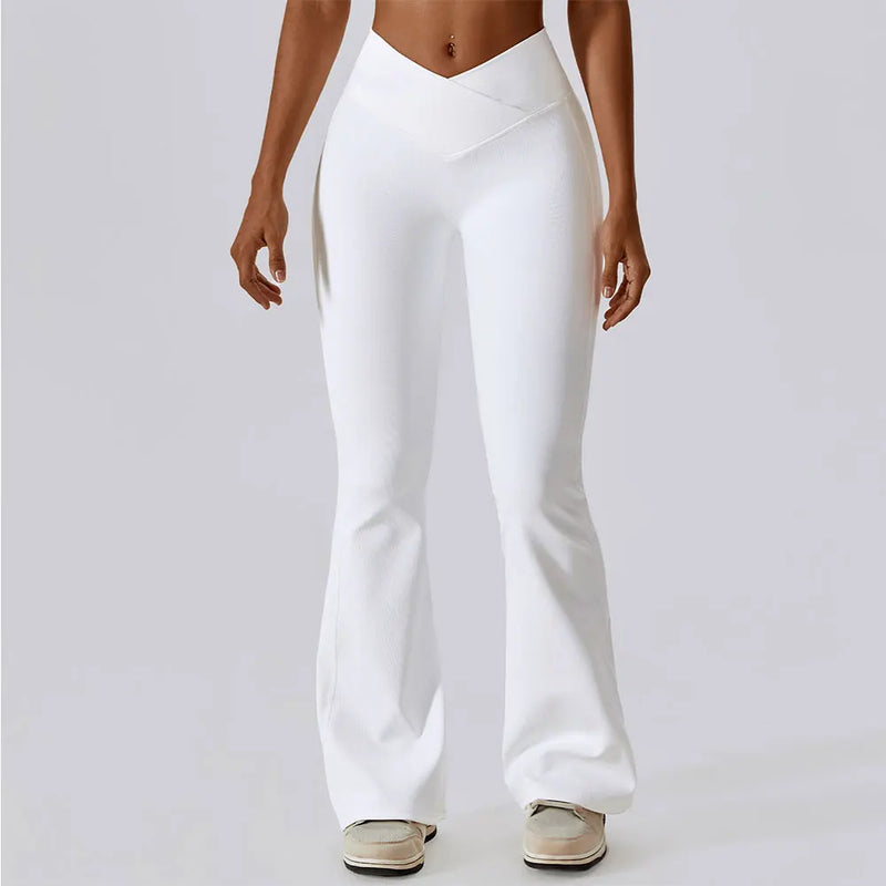 Calça Flare Fitness Feminina Cintura Alta