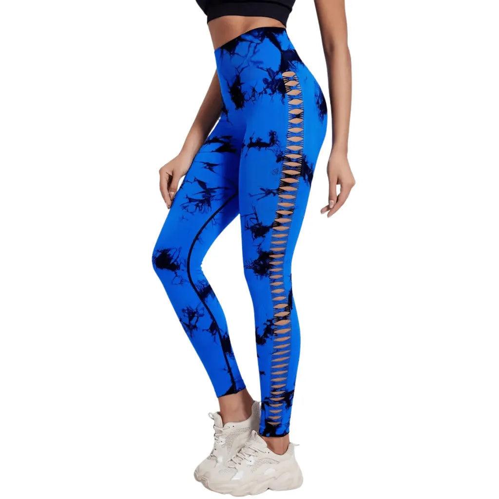 Legging Tie-Dye com Detalhes Vazados