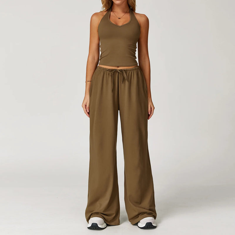 Top Sem Manga + Legging Cintura Alta