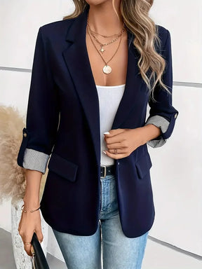 Blazer Feminino Slim Fit com Mangas 3/4