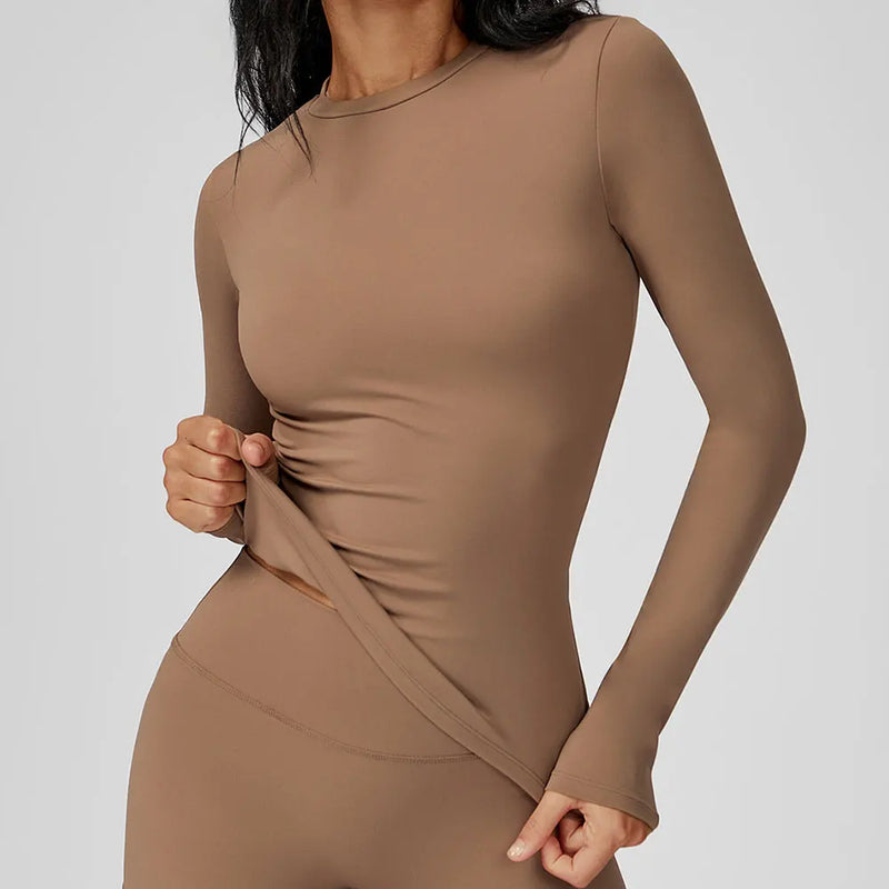 Camisa Fitness Feminina Manga Longa
