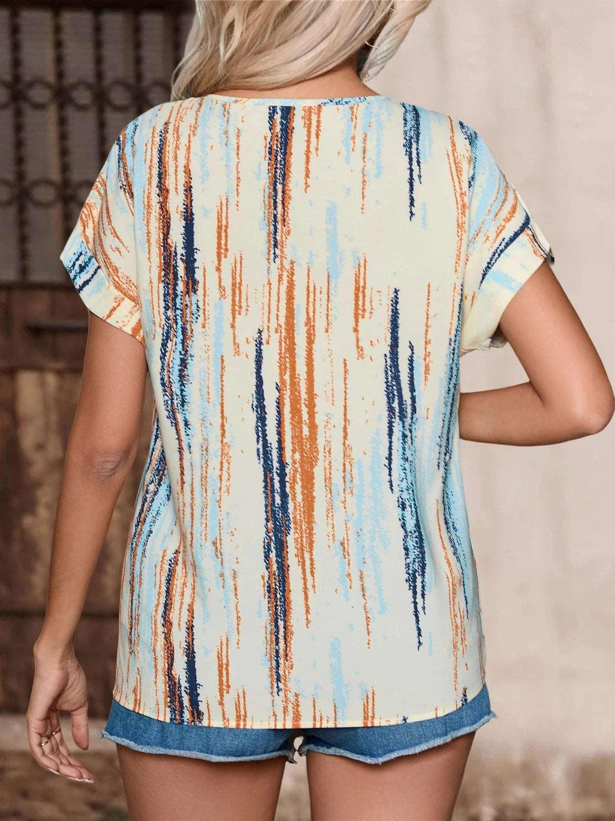 Blusa Feminina Estampada com Decote Redondo