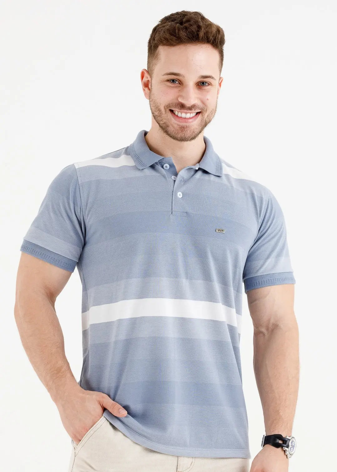 Camisa Masculina Polo Listrada Rapport