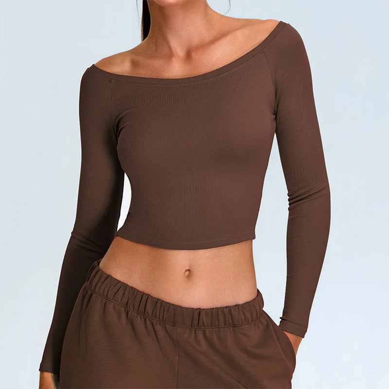 Camiseta Fitness Feminina Ombro a Ombro