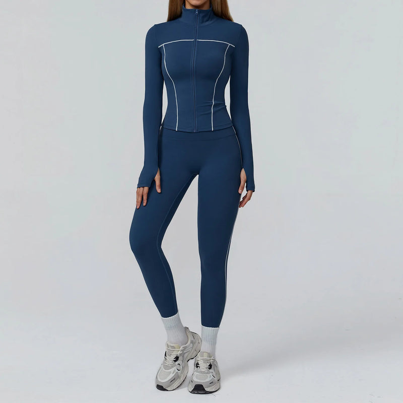 Legging, Top e Cropped de Manga Longa