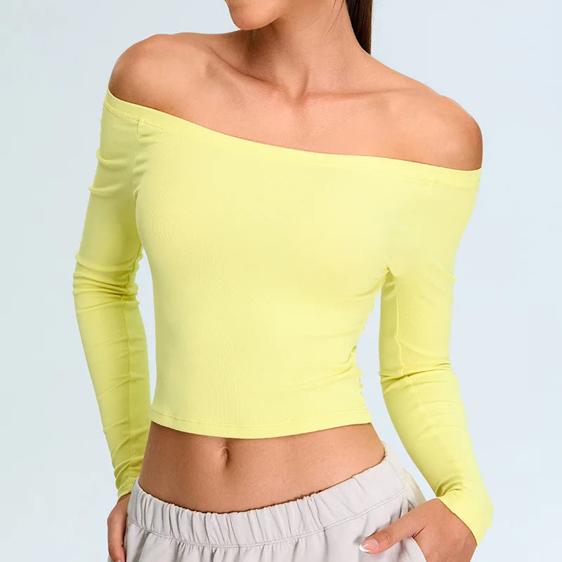 Camiseta Fitness Feminina Ombro a Ombro