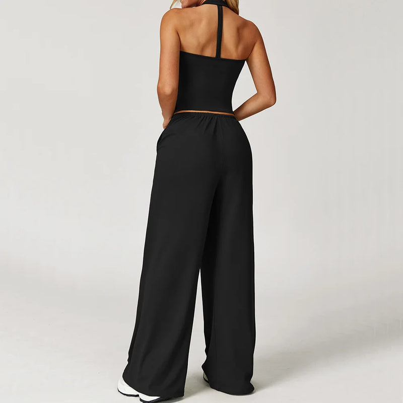 Top Sem Manga + Legging Cintura Alta
