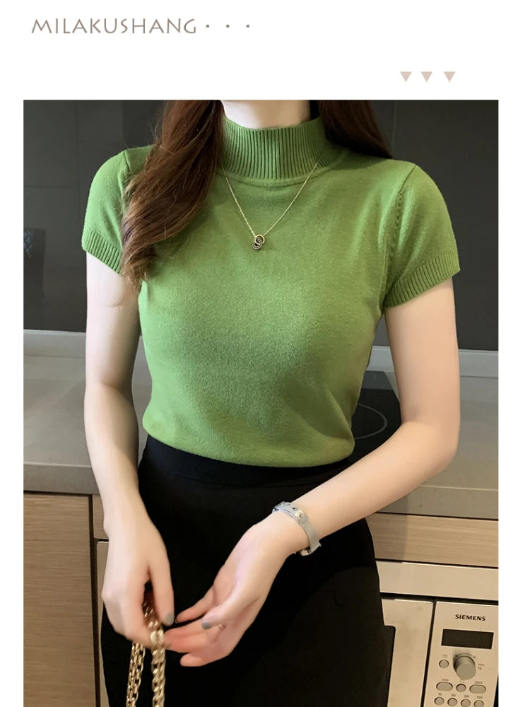 Blusa Feminina Tricot Turtleneck