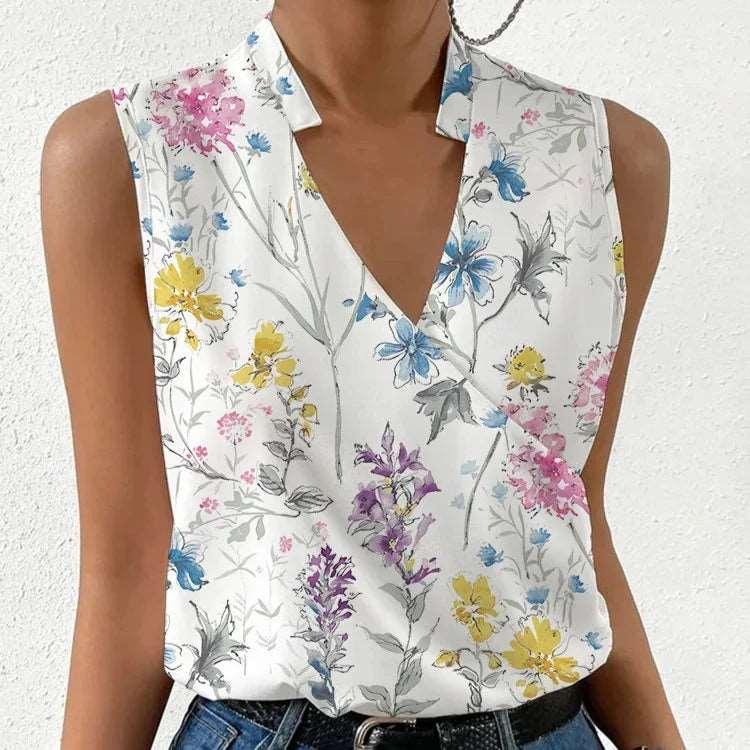 Blusa Regata Feminina Sem Mangas com Estampa