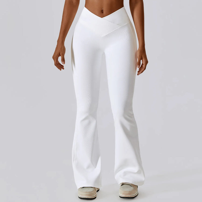 Calça Flare Fitness Feminina Cintura Alta
