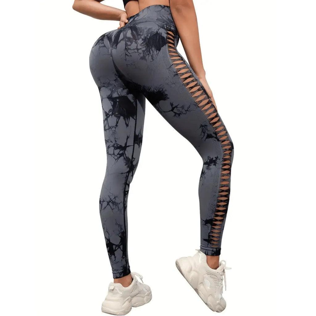 Legging Tie-Dye com Detalhes Vazados