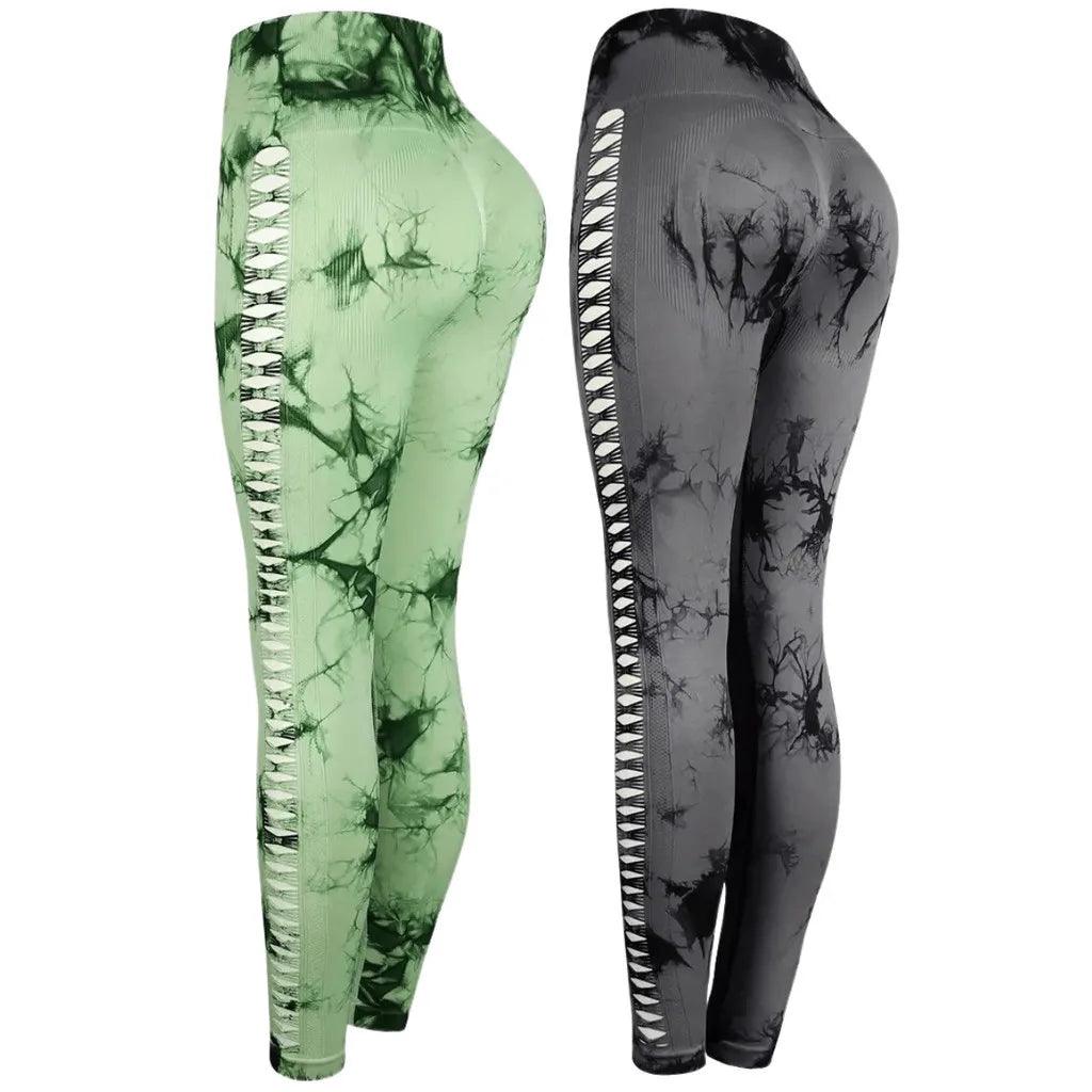 Legging Tie-Dye com Detalhes Vazados