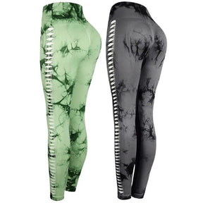 Legging Tie-Dye com Detalhes Vazados