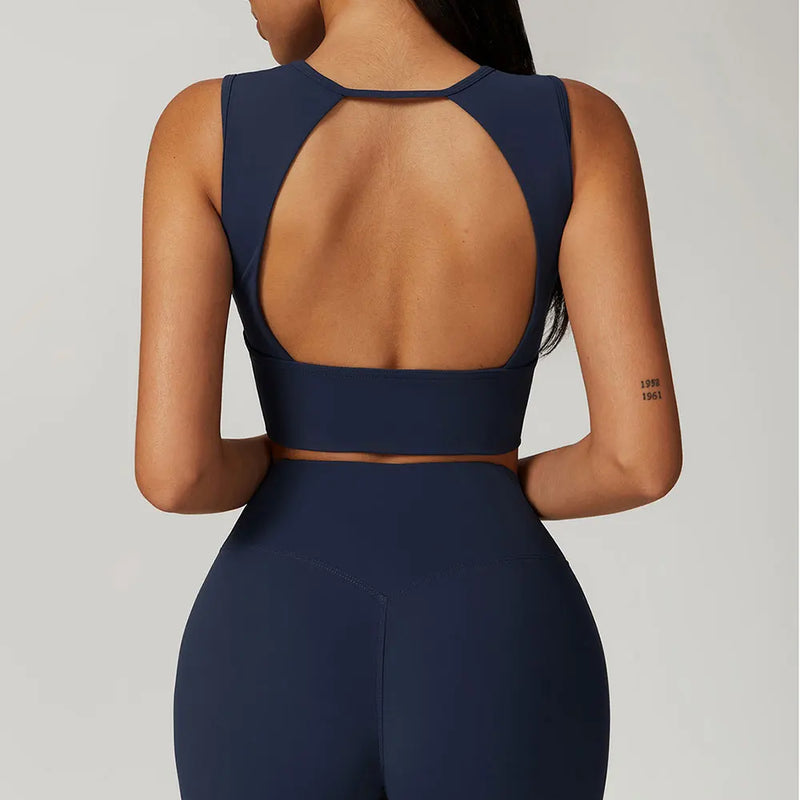 Top Esportivo Feminino com Costas Abertas