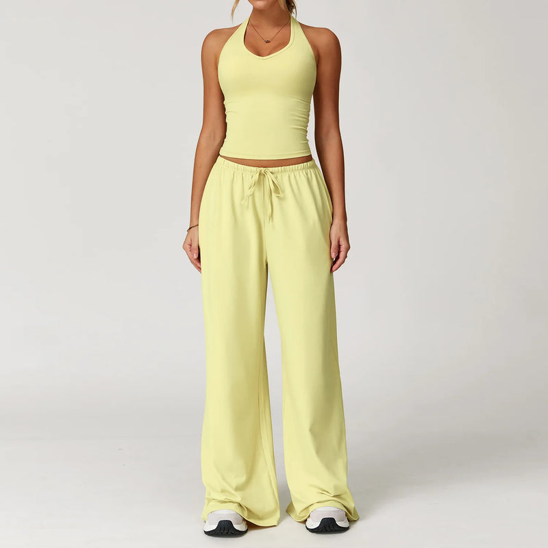 Top Sem Manga + Legging Cintura Alta