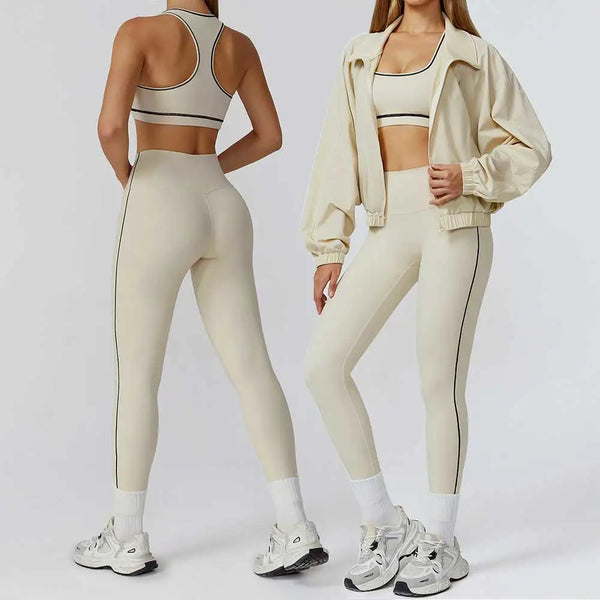 Legging, Top e Cropped de Manga Longa