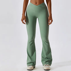 Calça Flare Fitness Feminina Cintura Alta