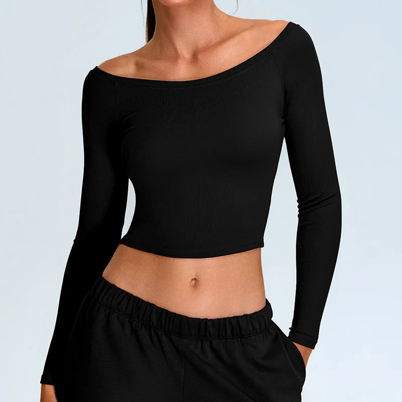 Camiseta Fitness Feminina Ombro a Ombro