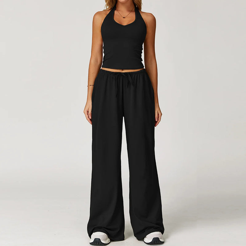 Top Sem Manga + Legging Cintura Alta