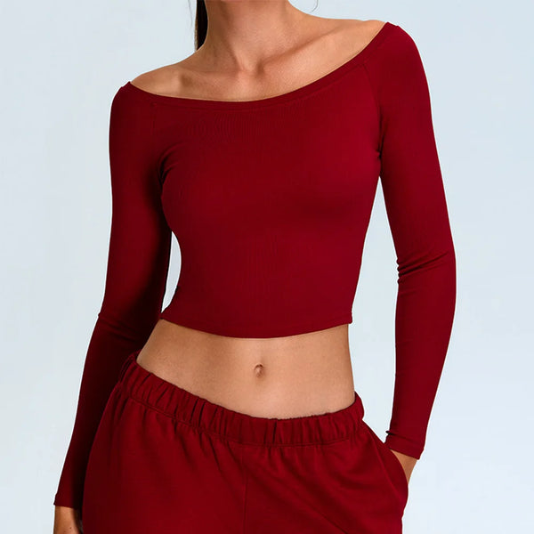 Camiseta Fitness Feminina Ombro a Ombro