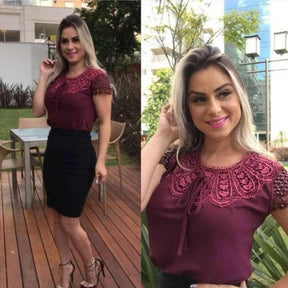 Blusa Feminina com Detalhes em Pérolas