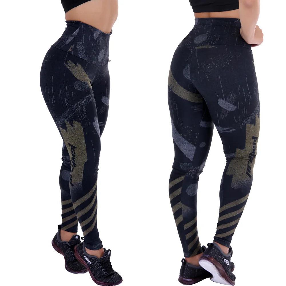 Kit 2 Leggings Mescla Sublimada Gold/France – Zero Transparência