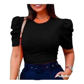 Blusa manga bufante princesa Preto G 0 by Loja Milaa | Loja Milaa