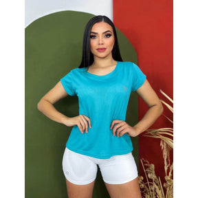 Camiseta feminina para academia Dryfit baby look